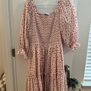 Ivy City Co Madeline Pink Floral Dress
